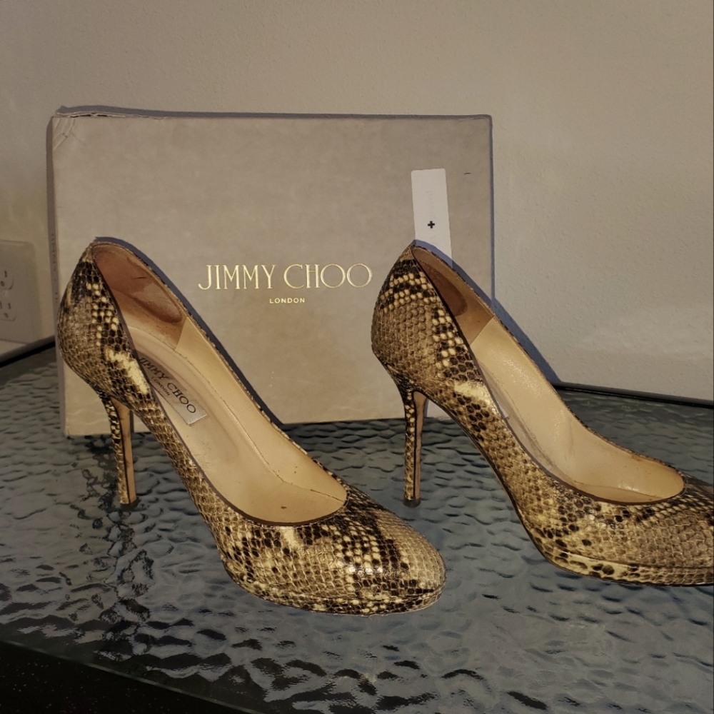 Jimmy Choo Snake Skin Heels 38.5